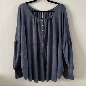 NWOT Free People Marla Henley Oversized Tunic Top
